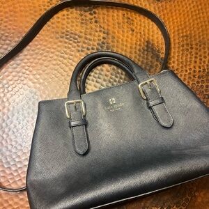 Kate Spade Black Satchel with Structured Shape and Adjustable Strap